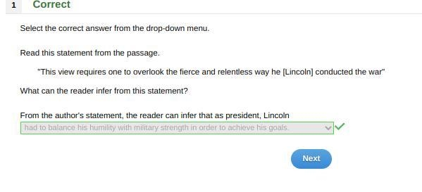 Select the correct answer from the drop-down menu. Read this statement from the passage-example-1