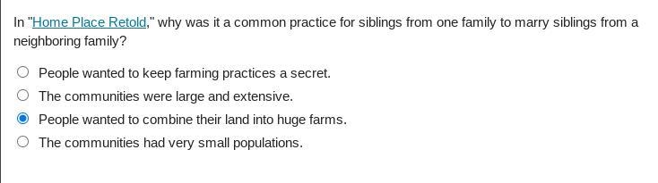 In "Home Place Retold," why was it a common practice for siblings from one-example-1