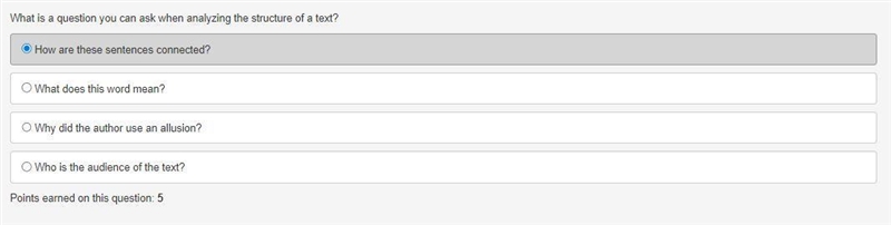 What is a question you can ask when analyzing the structure of the text-example-1