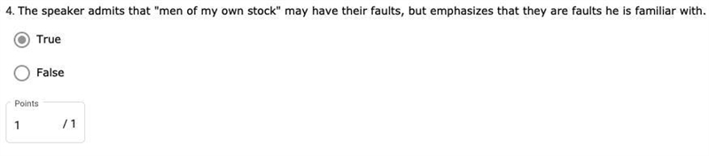 The speaker admits that "men of my own stock" may have their faults, but-example-1