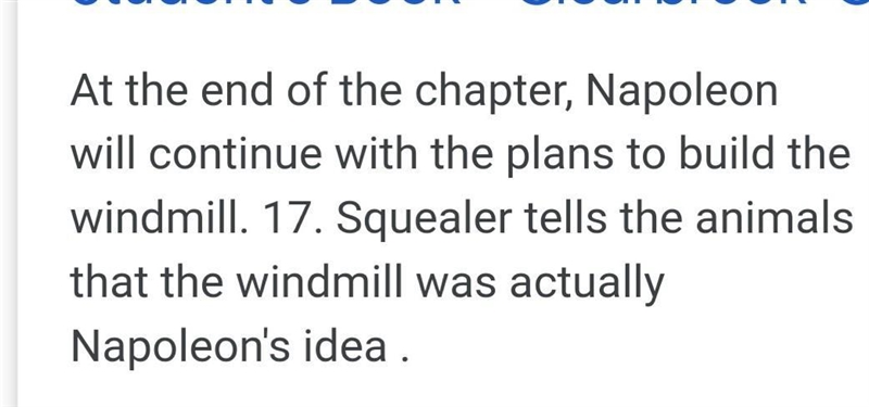 Please answer quickly: At the end of the chapter, the animals engage in an activity-example-1