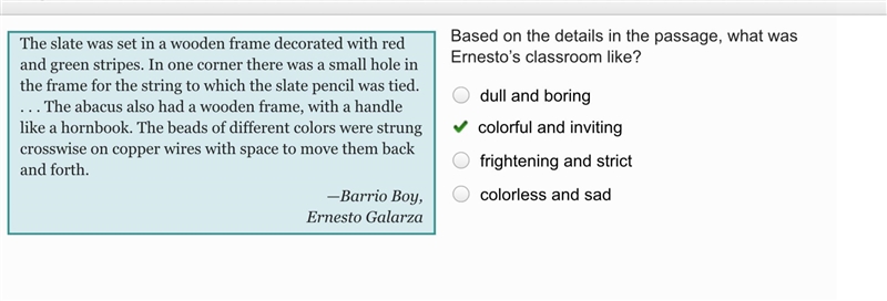 The slate was set in a wooden frame decorated with red and green stripes. In one corner-example-1