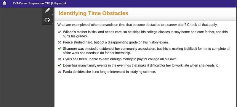 Identifying Time Obstacles What are examples of other demands on time that become-example-1