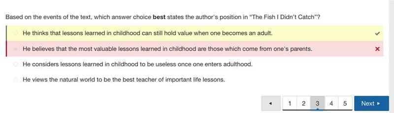 Based on the events of the text, which answer choice best states the author's position-example-1