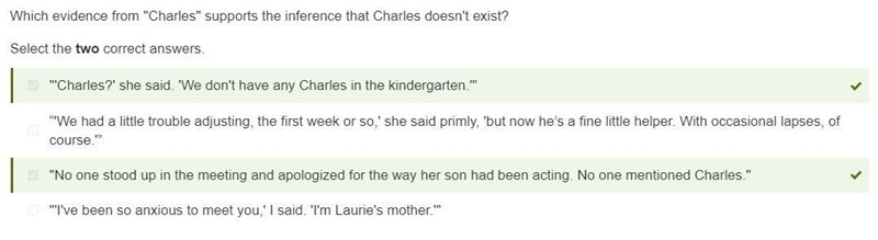 Which evidence from "Charles" supports the inference that Charles doesn-example-1