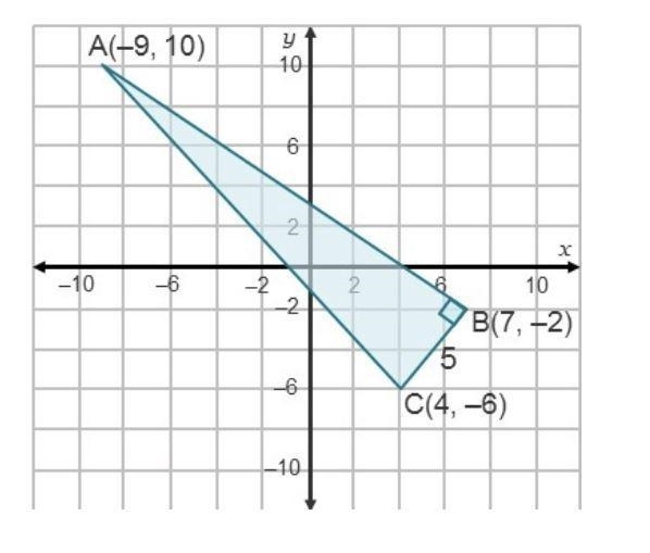 The area of ABC is square units​-example-1