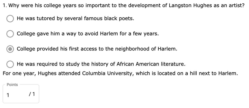 Why were his college years so important to the development of Langston Hughes as an-example-1