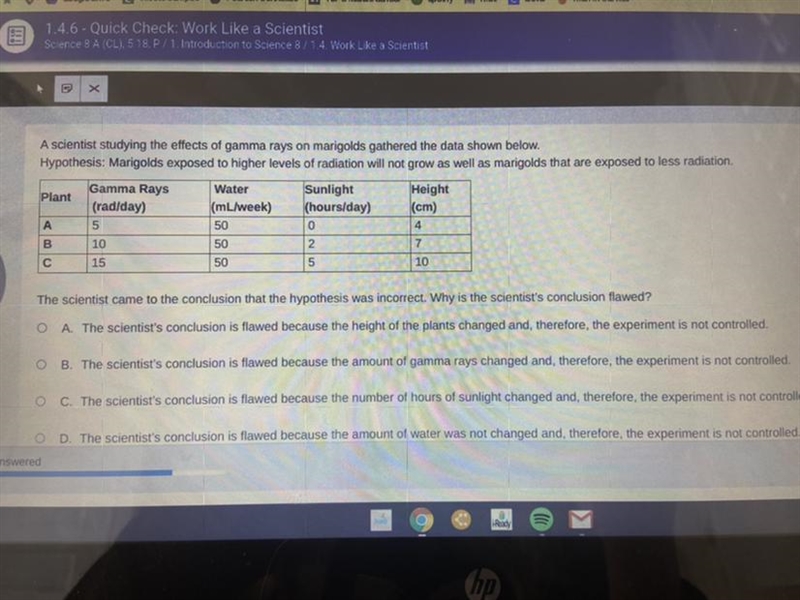 The scientist came to the conclusion that the hypothesis was incorrect. Why is the-example-1