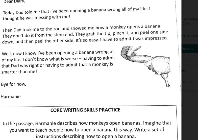 PLEASEEE HELPPP MEEEEE FASTTTTT GUYSSSSS!!!! For the core writing practice I need-example-1