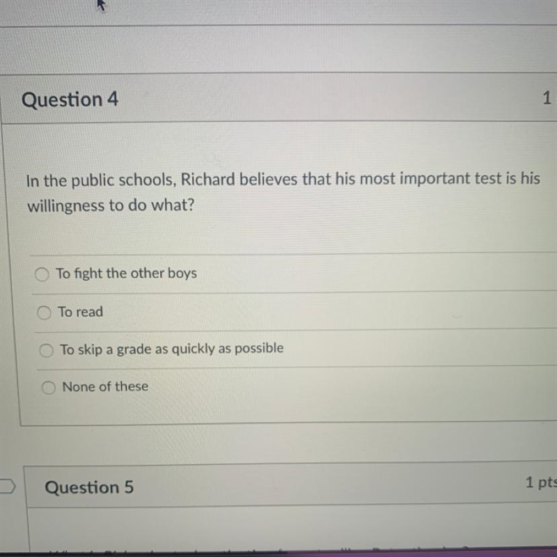 In the public schools, Richard believes that his most important test is his willingness-example-1