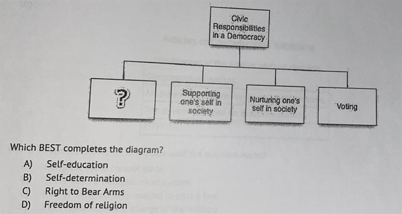 Which BEST completes the diagram? A) Self-education B)Self-determination C)Right to-example-1