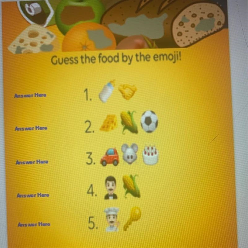 Help me out guess the food by the emojis-example-1