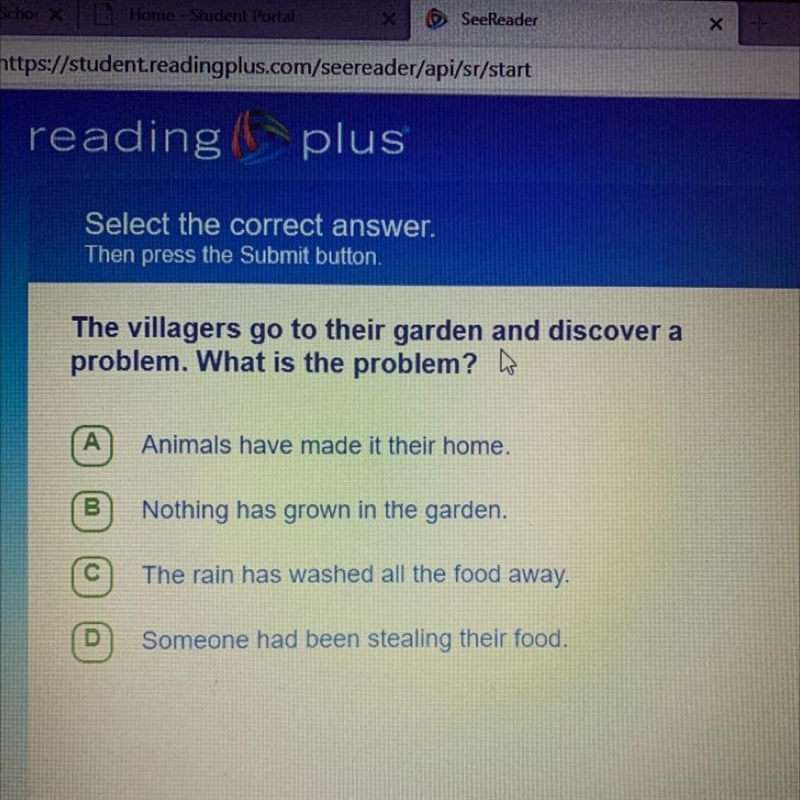 The villagers go to their garden and discover a problem. What is the problem?-example-1