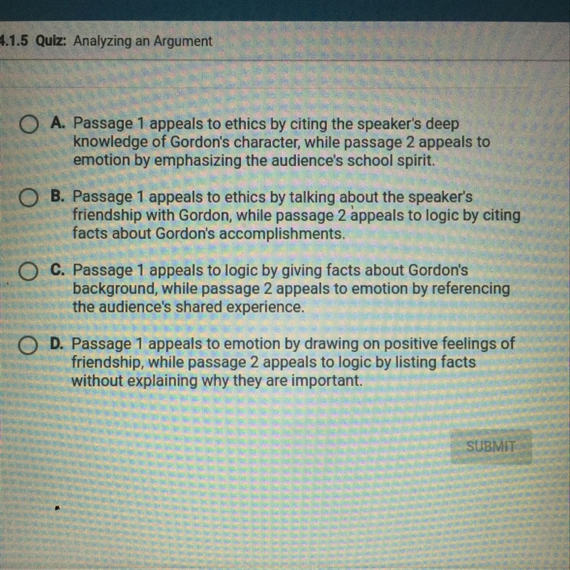 Passage 1: Vote for Gordon for class president. As Gordon's best friend since third-example-1