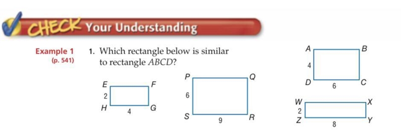 Which triangle below is similar to rectangle ABCD-example-1