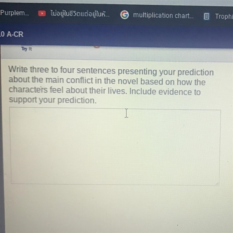 Write three to four sentences presenting your prediction about the main conflict in-example-1