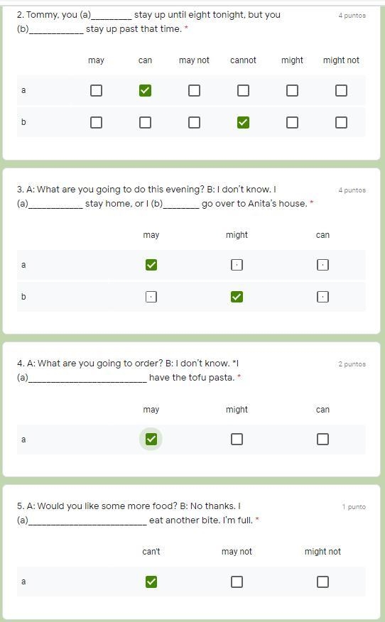 Hi friends. I am student of languages and I need help, I need know if my answers are-example-1