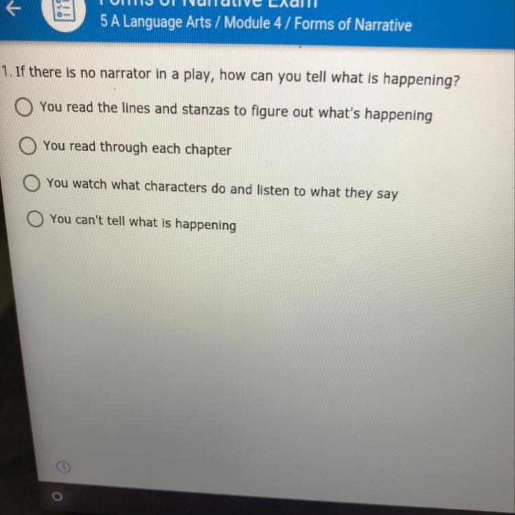 If there is no narrator in a play, how can you tell what is happening?-example-1