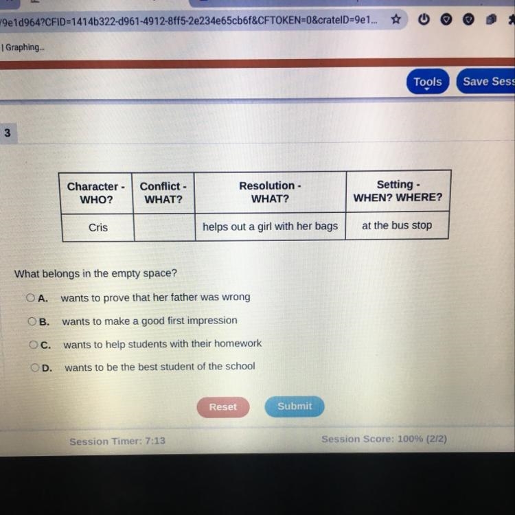 3 r new Character - WHO? Conflict - WHAT? Resolution - WHAT? Setting - WHEN? WHERE-example-1