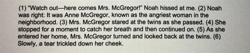 What do you learn about Mrs. McGregor in sentence 3-6 ?-example-1