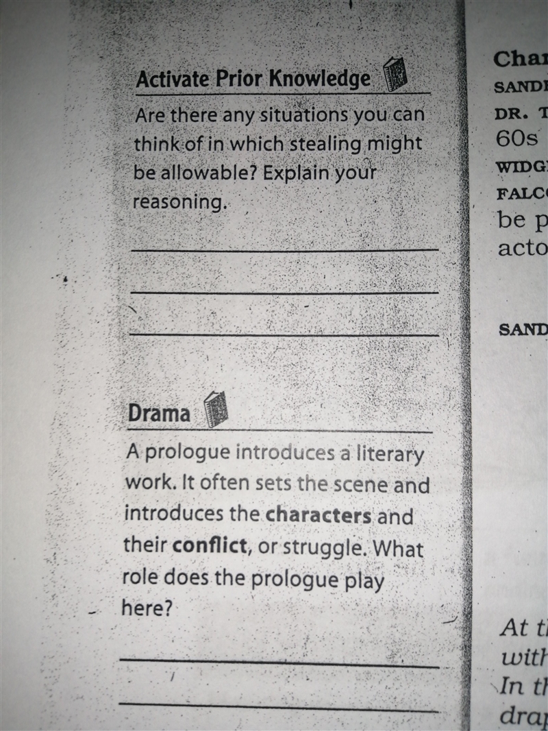 Plz help with these "The Shakespeare Stealer Questions."-example-1