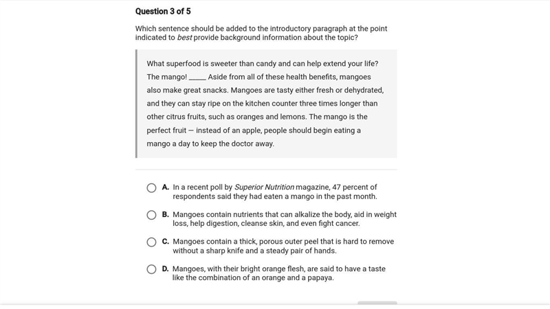 Which sentence should be added to the introductory paragraph at the point indicated-example-1