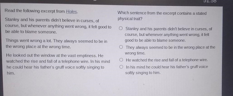 Which sentence from the excerpt contains a stated physical trait? O Stanley and his-example-1