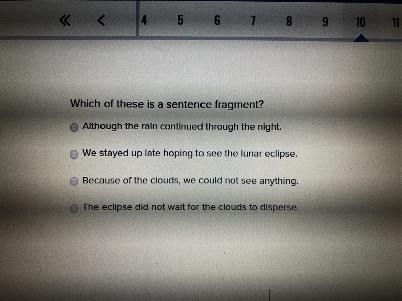 Which of these is a sentence fragment-example-1