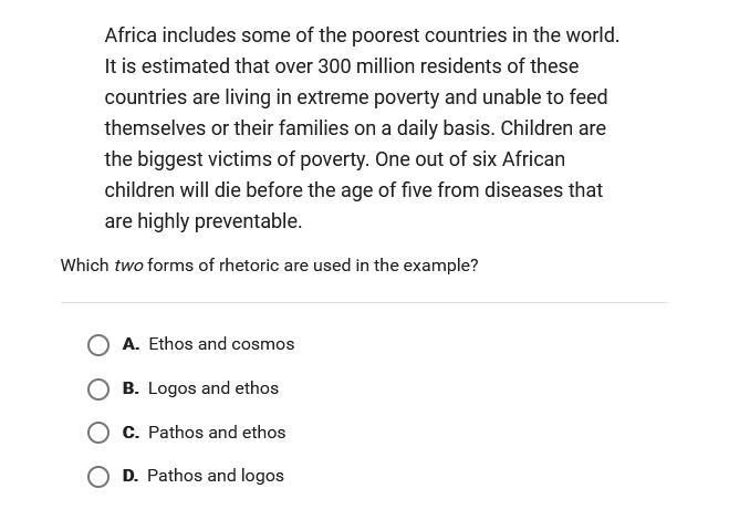 Which two forms of rhetoric are used in the example?-example-1