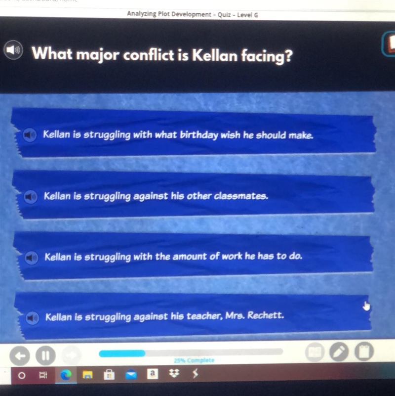 What major conflict is kellan facing? (In the story kellans wish)-example-1