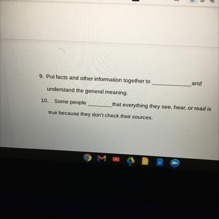 Help? Fill in the blank! Words to fill in! Analyze,Approach, Assume, Conclude, context-example-1