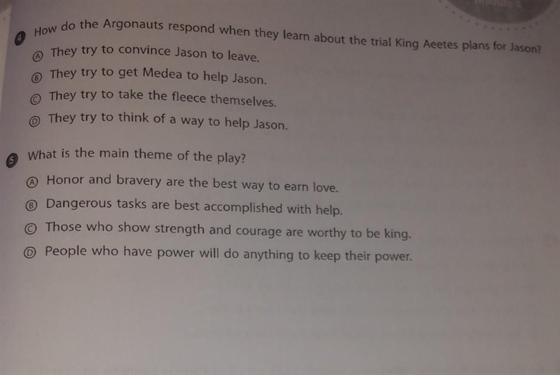 Questions on Jason And The Golden Fleece.​-example-1