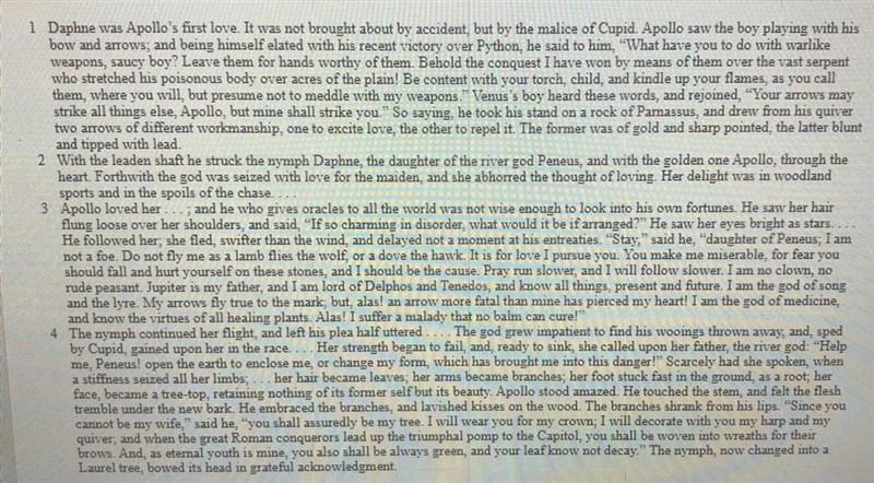 What is Cupid's perspective about Apollo in Passage 12 O Apollo is an imperfect human-example-1