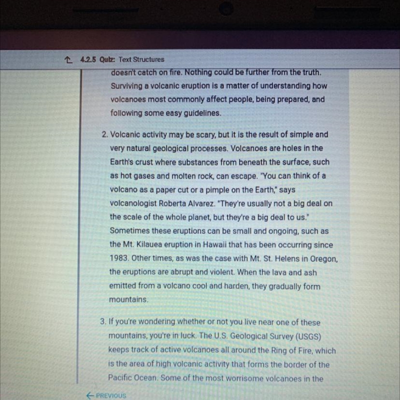 Which statement best explains how paragraph 2 makes the essay clearer? A. It previews-example-1