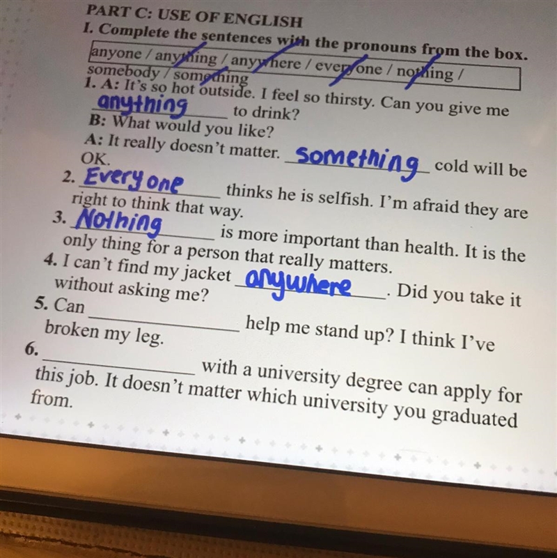 What is 5 and 6? and please improve me if my answers are wrong-example-1