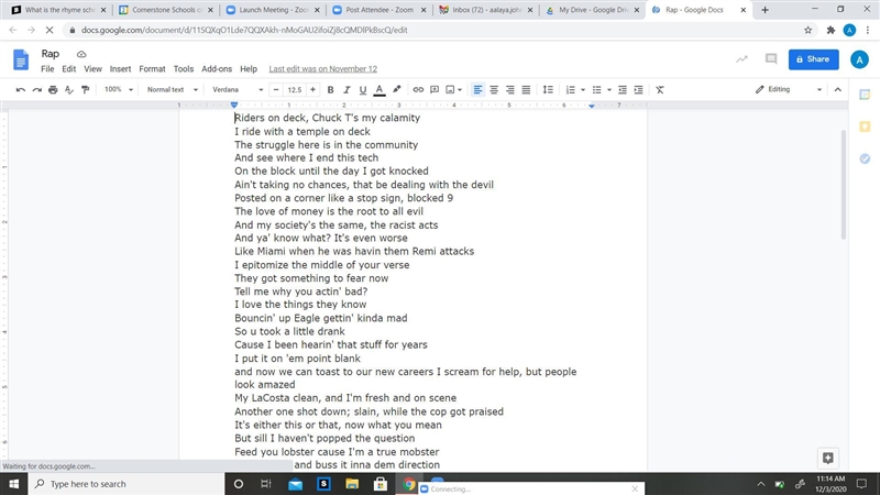 Ayye its Drippqueen. i got the bars. We all know rappin is not really hard. In class-example-1