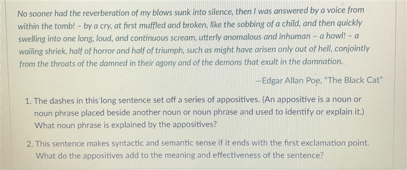 The dashes in this long sentence set off a series of appositives. (An appositive is-example-1