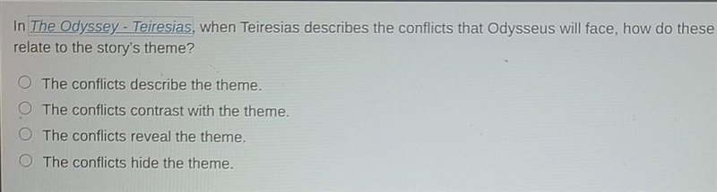 In The Odyssey - Teiresias when Teiresias describes the conflicts that Odysseus will-example-1