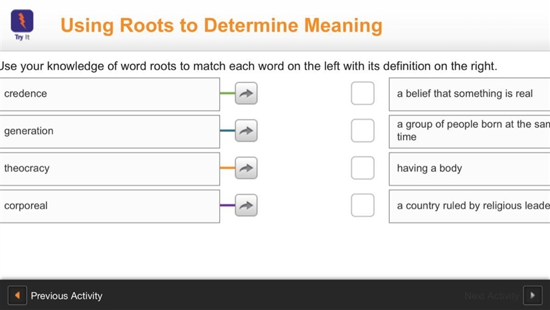 Define the words to the correct answer choice-example-1