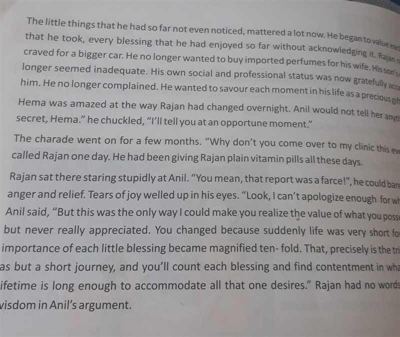 4. What brought about the radical change in the way Rajan viewed life?​-example-1