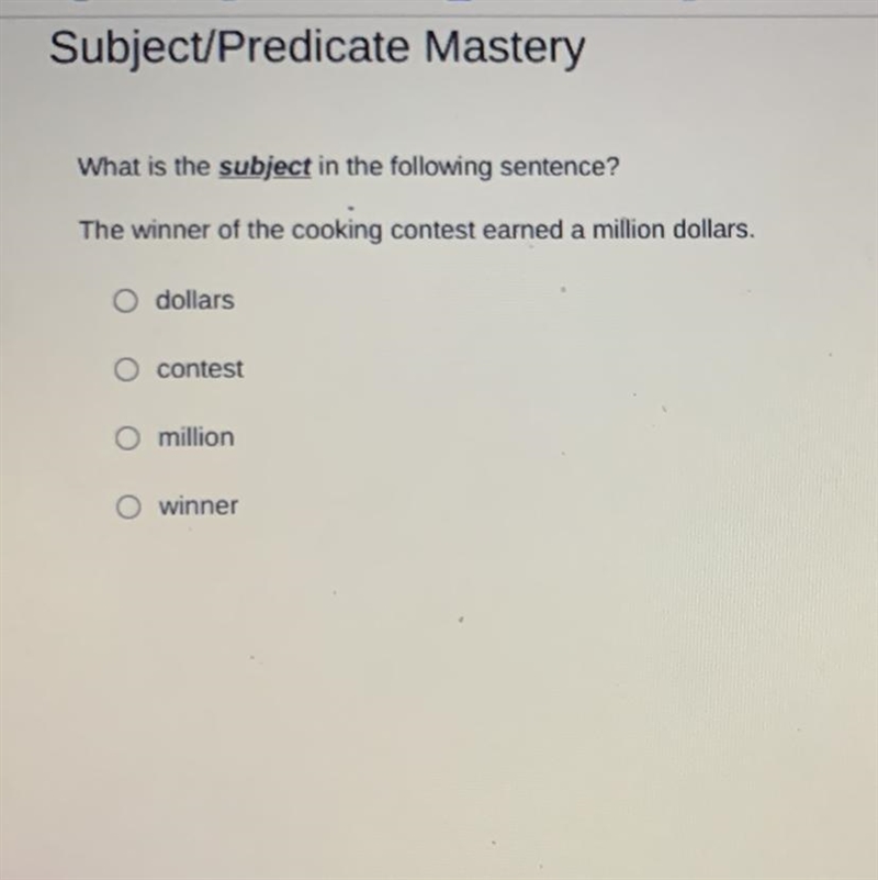 What is the subject ?-example-1