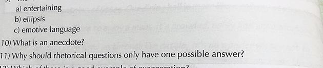 11) Why should rhetorical questions only have one possible answer?-example-1