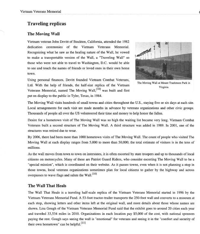 Give a summary and description of The Moving Wall.-example-1