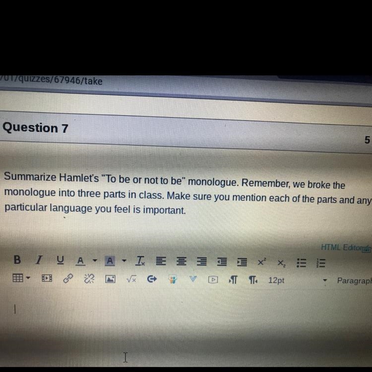 Summarize Hamlet's "To be or not to be" monologue.-example-1