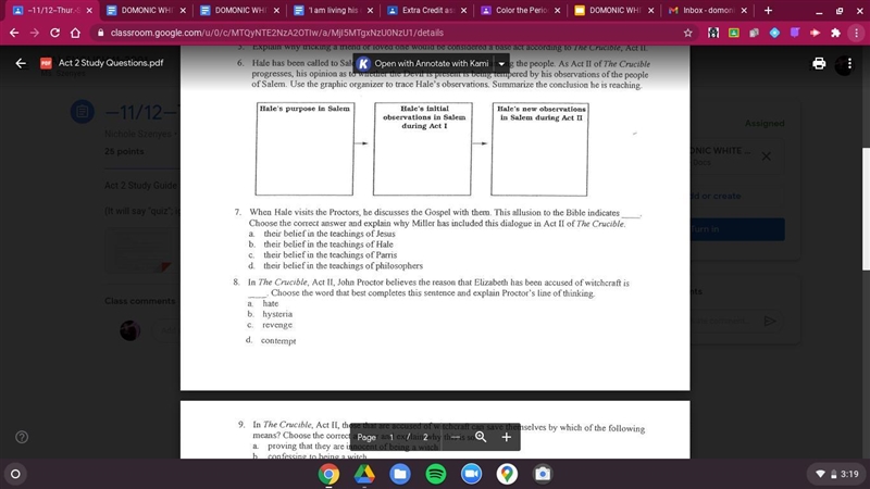 Whats the answer to #6 on The Crucible Act 2?-example-1