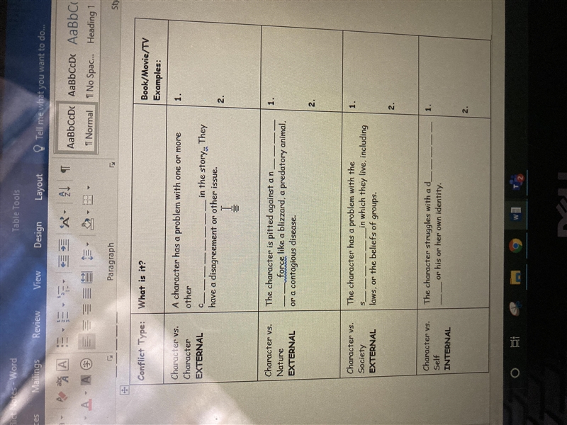 Literacy conflict notes, can someone help they are probably pretty easy-example-1