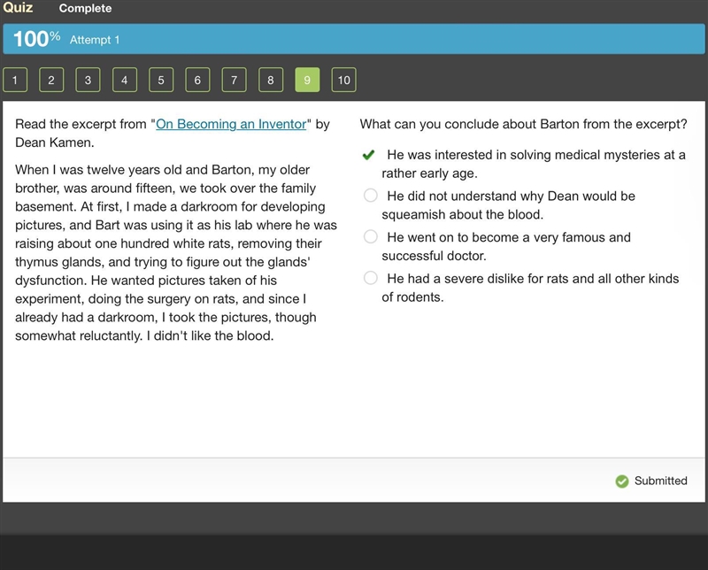 What can you conclude about Barton from the excerpt? He was interested in solving-example-1