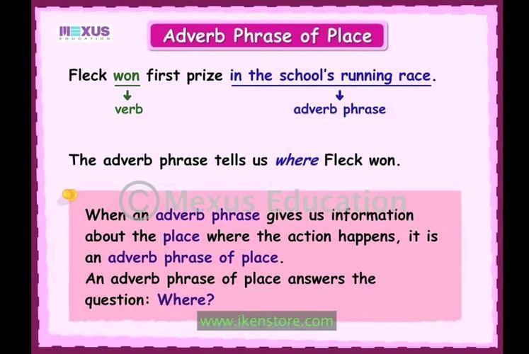 Which of the following correctly describes an adverbial phrase? It is able to stand-example-1