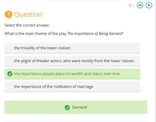 Themes portrayed in the importance of being earnest.-example-1