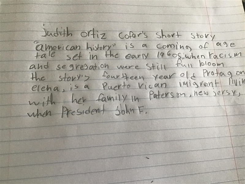 Write a summary of "American History.-example-1